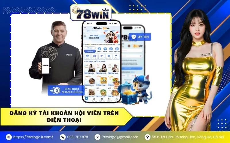 Đăng ký tài khoản hội viên trên điện thoại